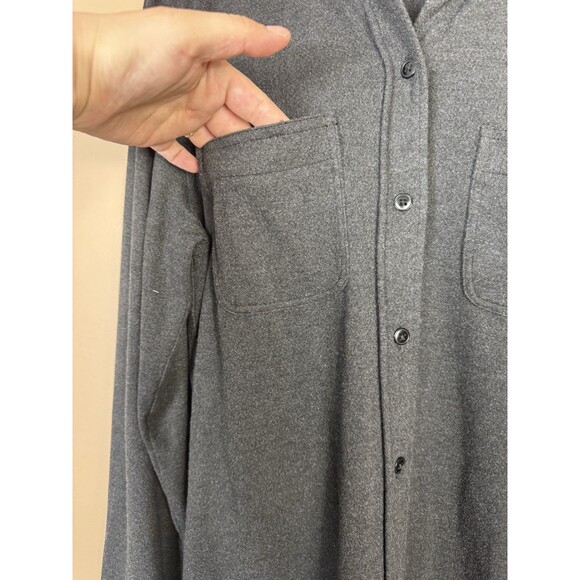 Quince Men’s Gray Button Up Sweater Shirt Size Large - Picture 3 of 7